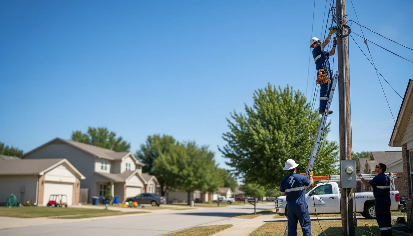 Residential electrician providing installation services in Fairfield, IL